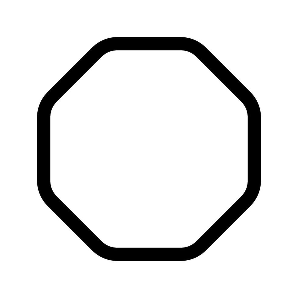 Octagon Icon Vector Symbol Design Illustration