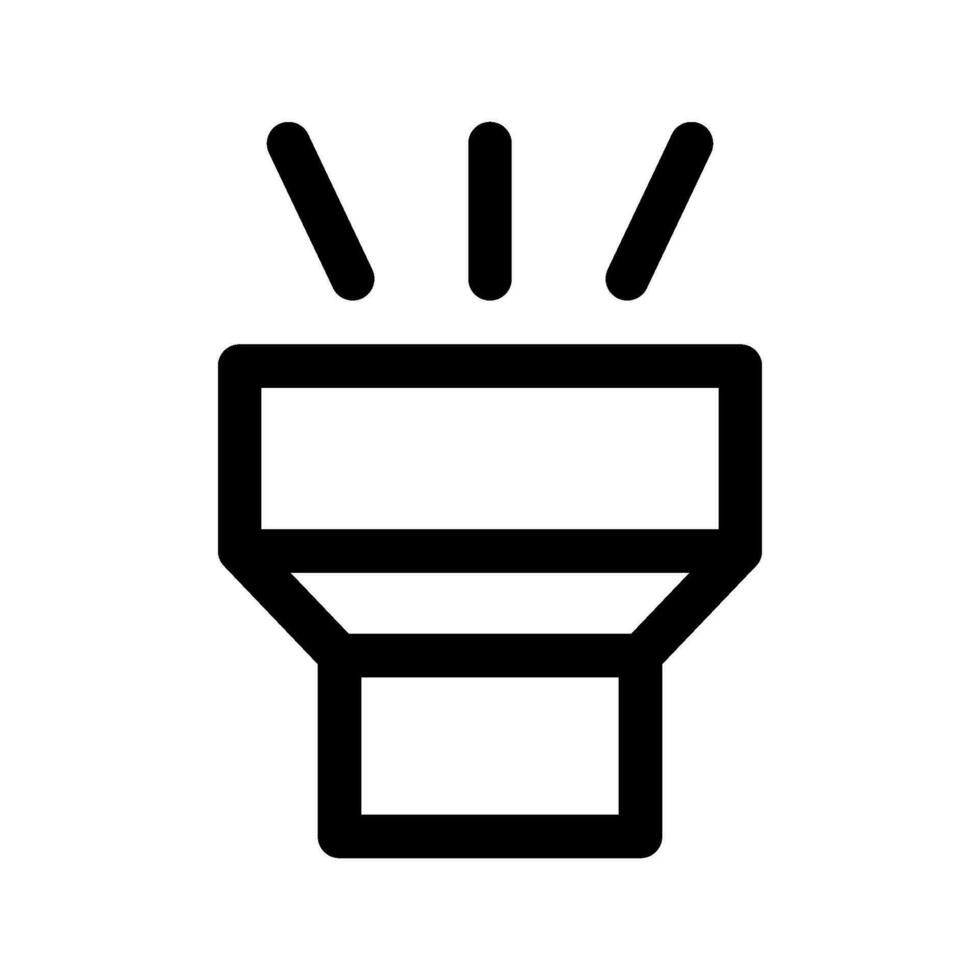 Flashlight Icon Vector Symbol Design Illustration