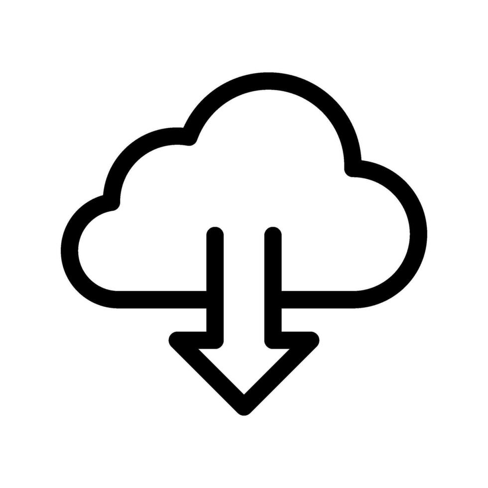 Cloud Download Icon Vector Symbol Design Illustration