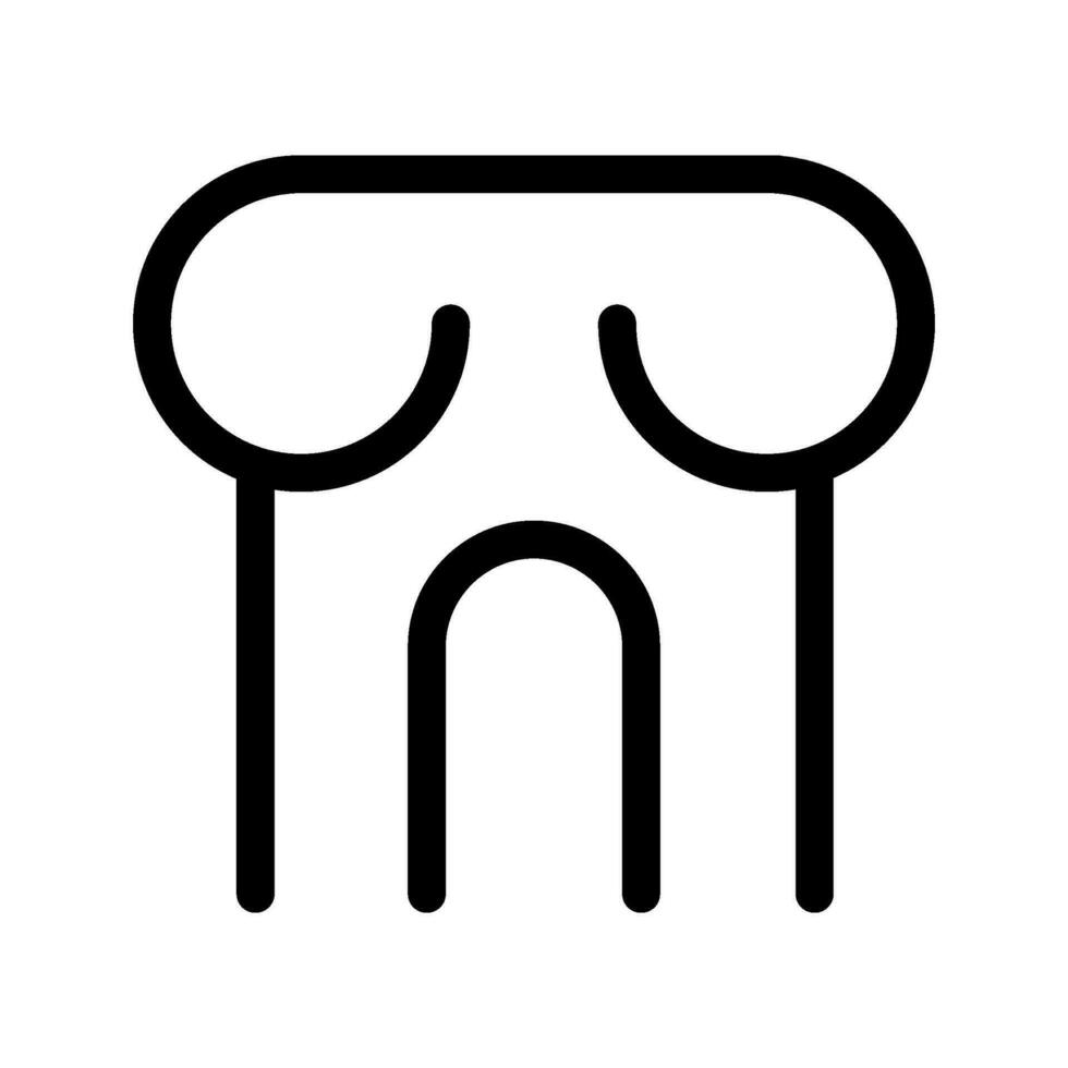 Column Icon Vector Symbol Design Illustration