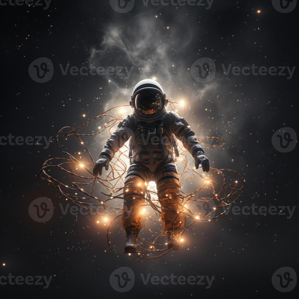 An astronaut in space photo