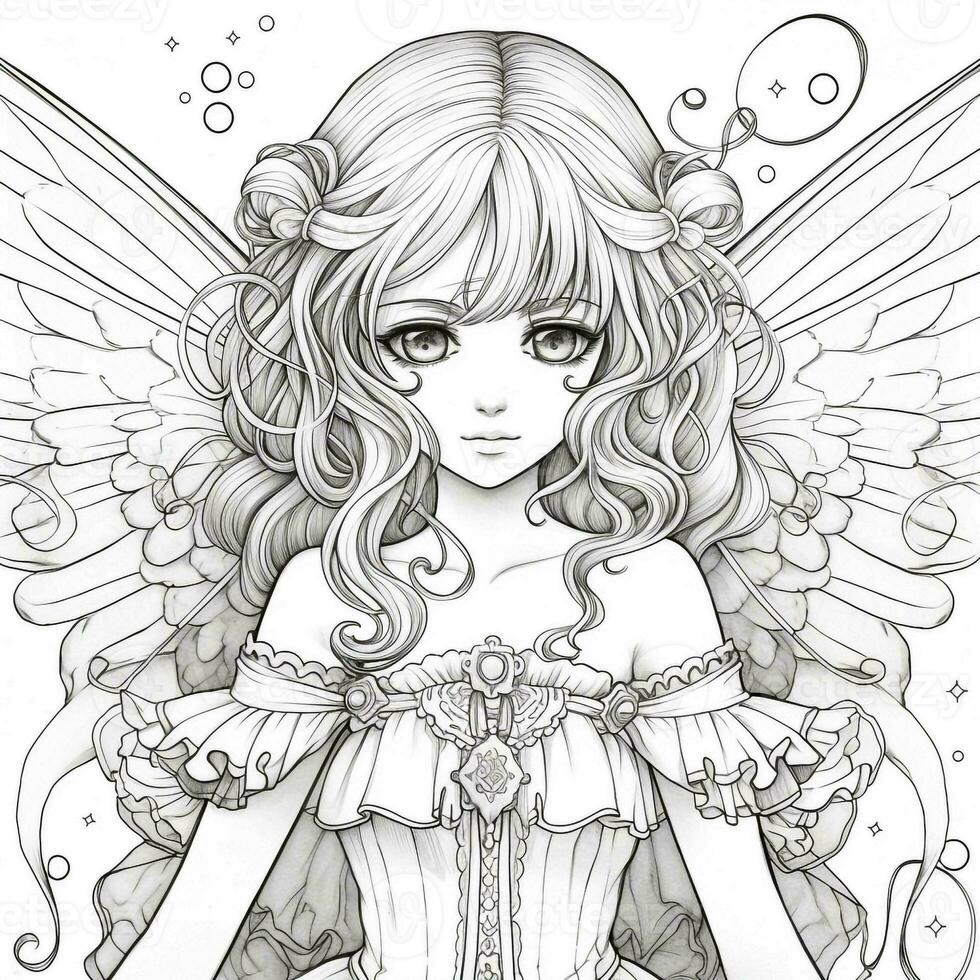 Fairy Girl Coloring Pages photo