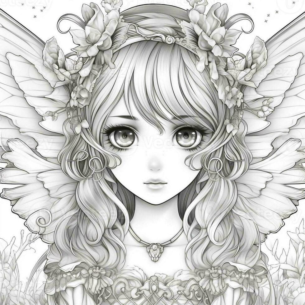 Fairy Girl Coloring Pages photo