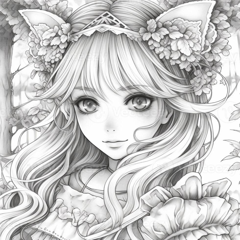 Fairy Girl Coloring Pages photo