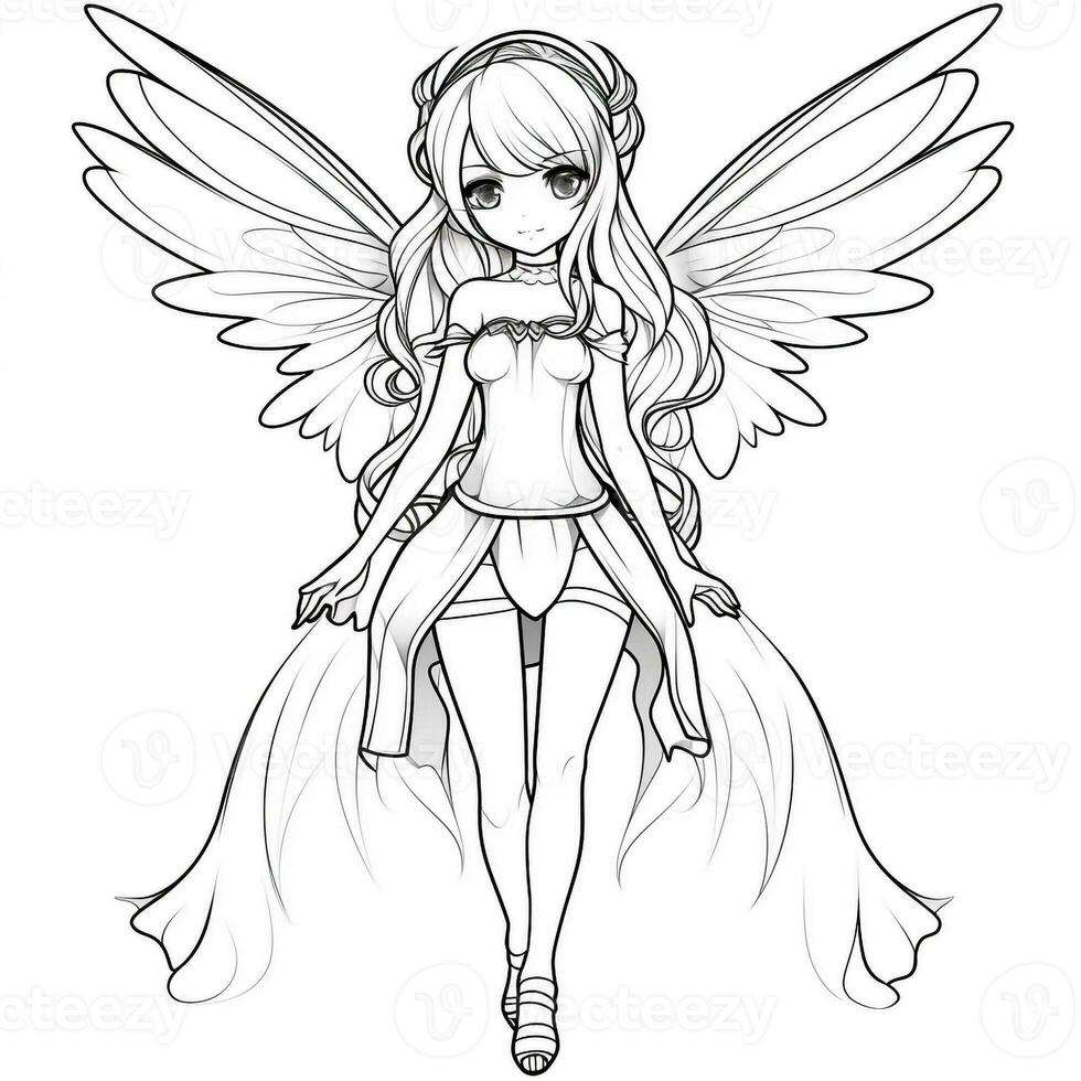 Fairy Girl Coloring Pages photo