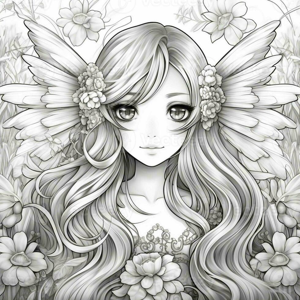 Fairy Girl Coloring Pages photo