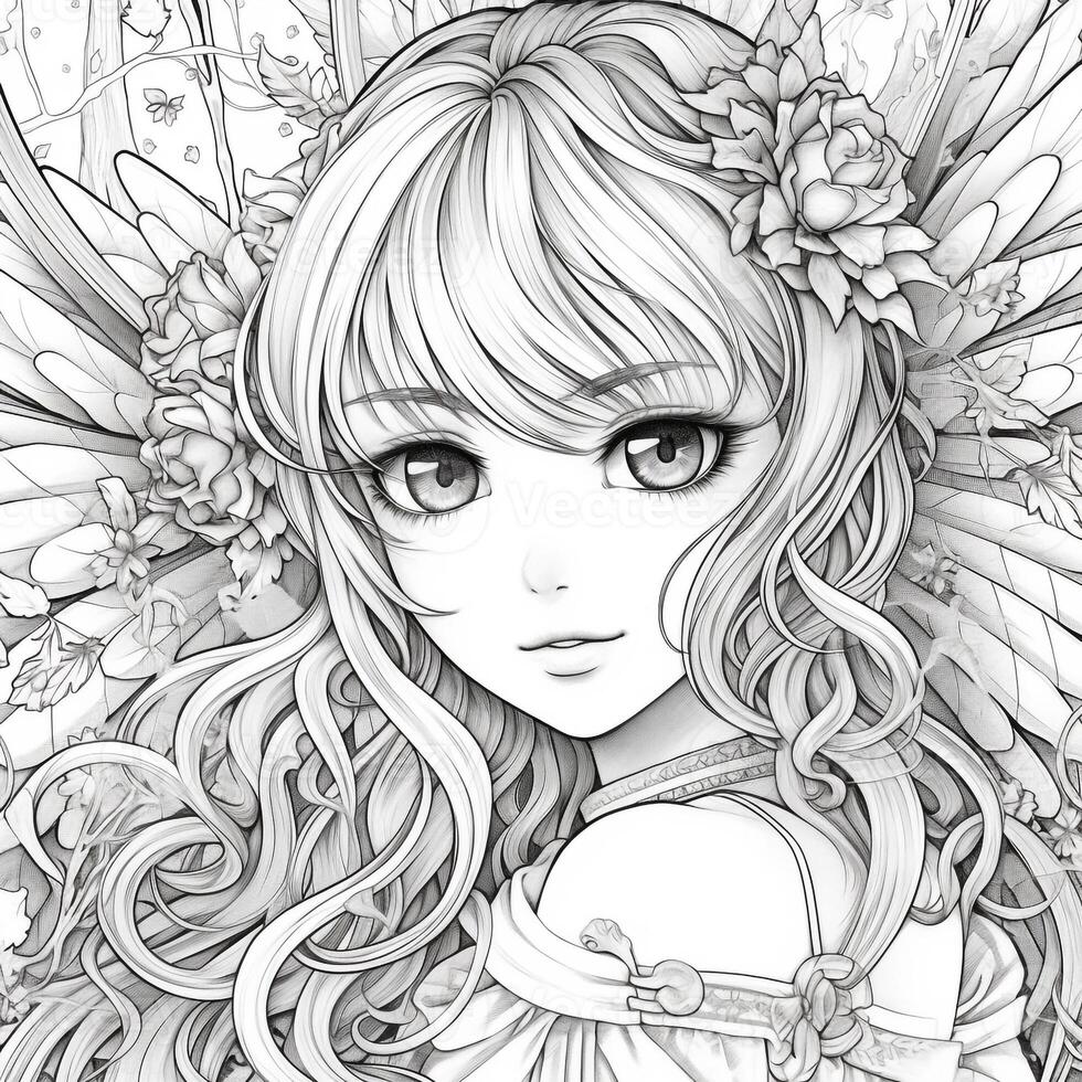 Fairy Girl Coloring Pages photo