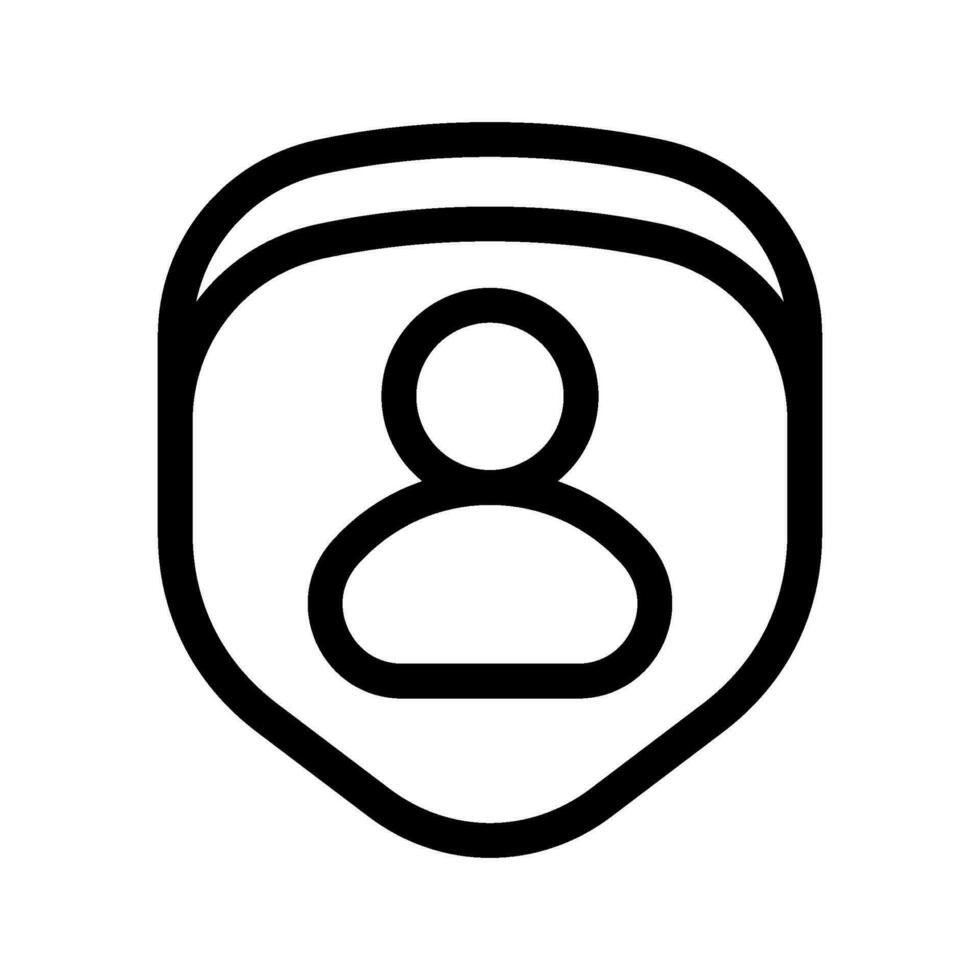 Shield User Icon Vector Symbol Design Illustration