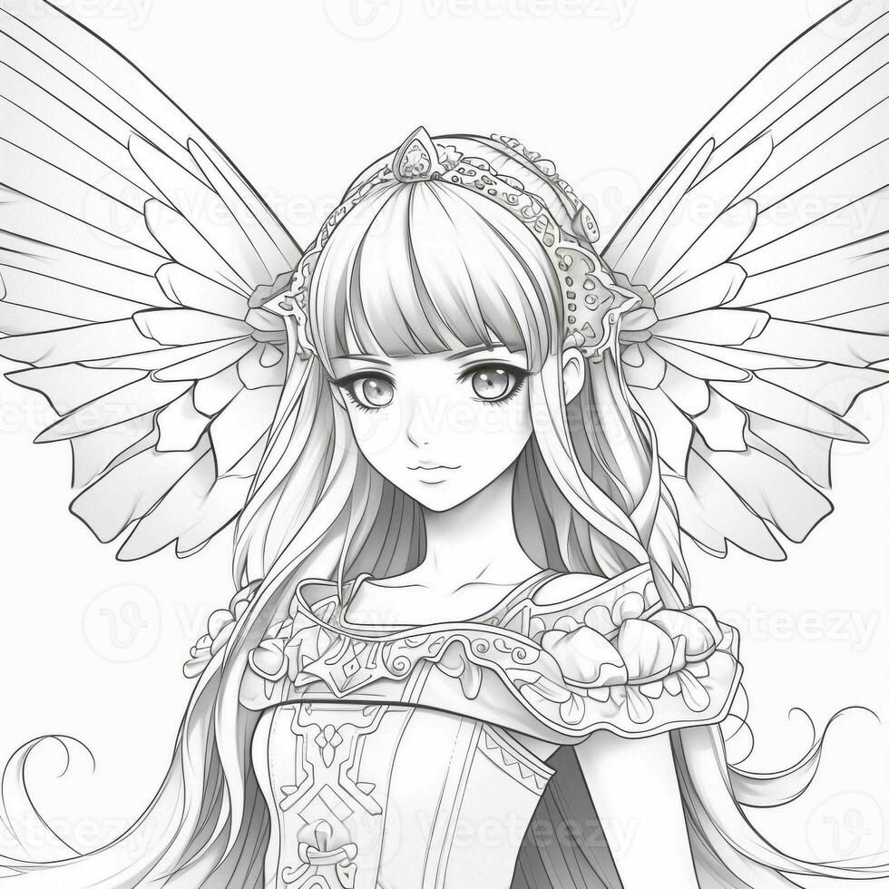 Fairy Girl Coloring Pages photo