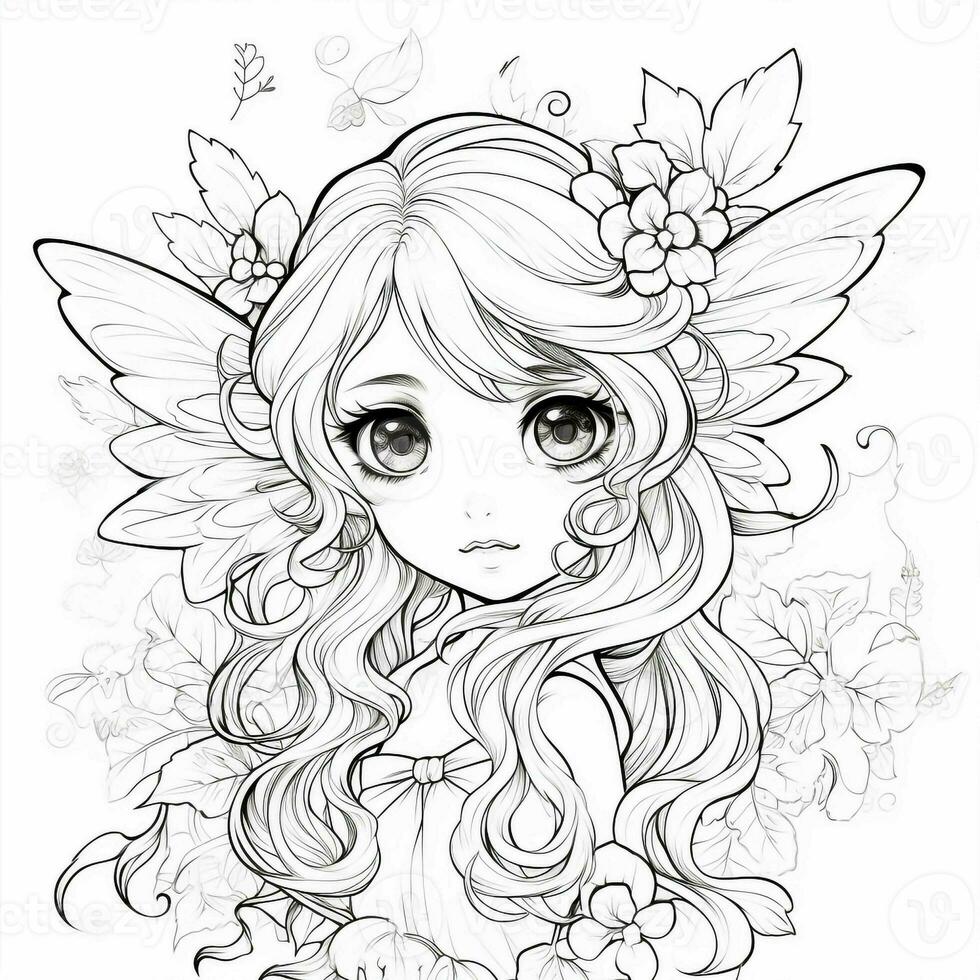 Fairy Girl Coloring Pages photo