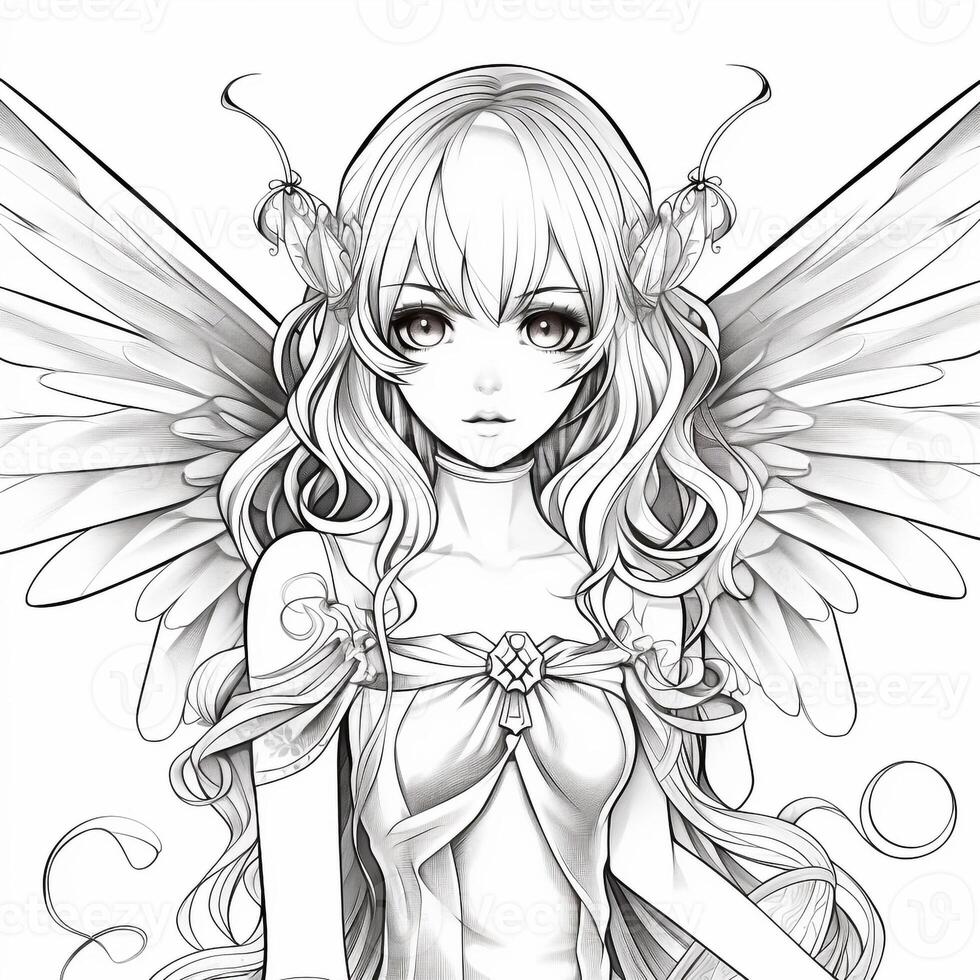 Fairy Girl Coloring Pages photo