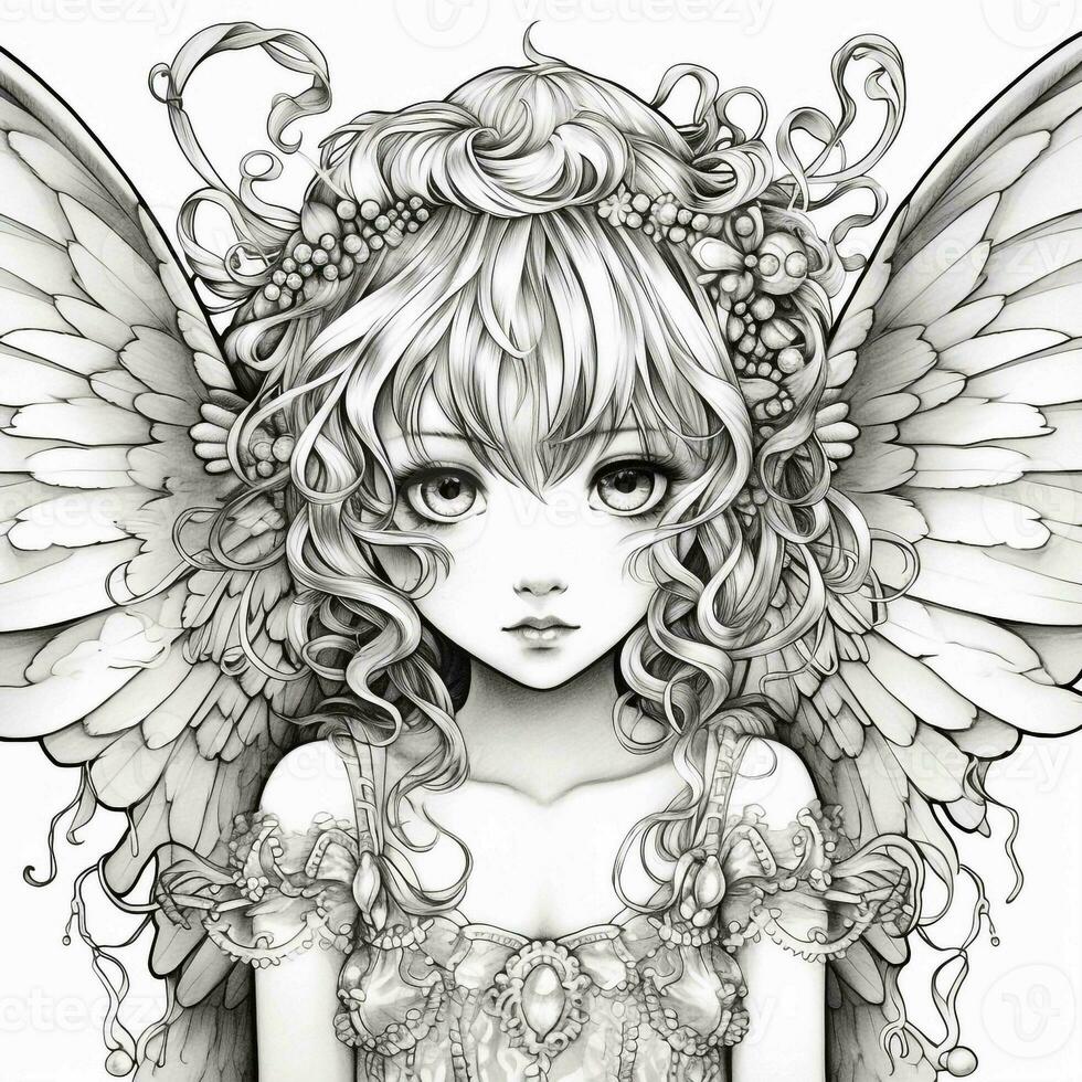 Fairy Girl Coloring Pages photo