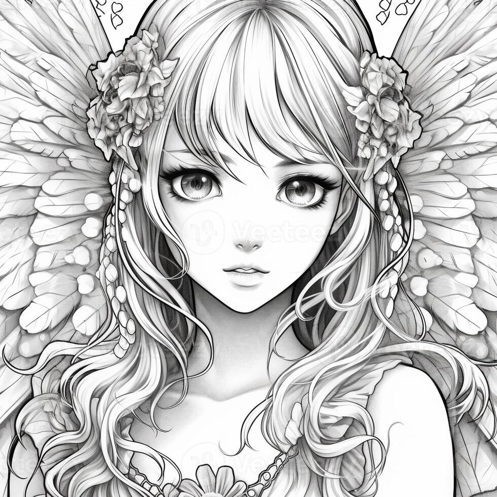 Fairy Girl Coloring Pages photo