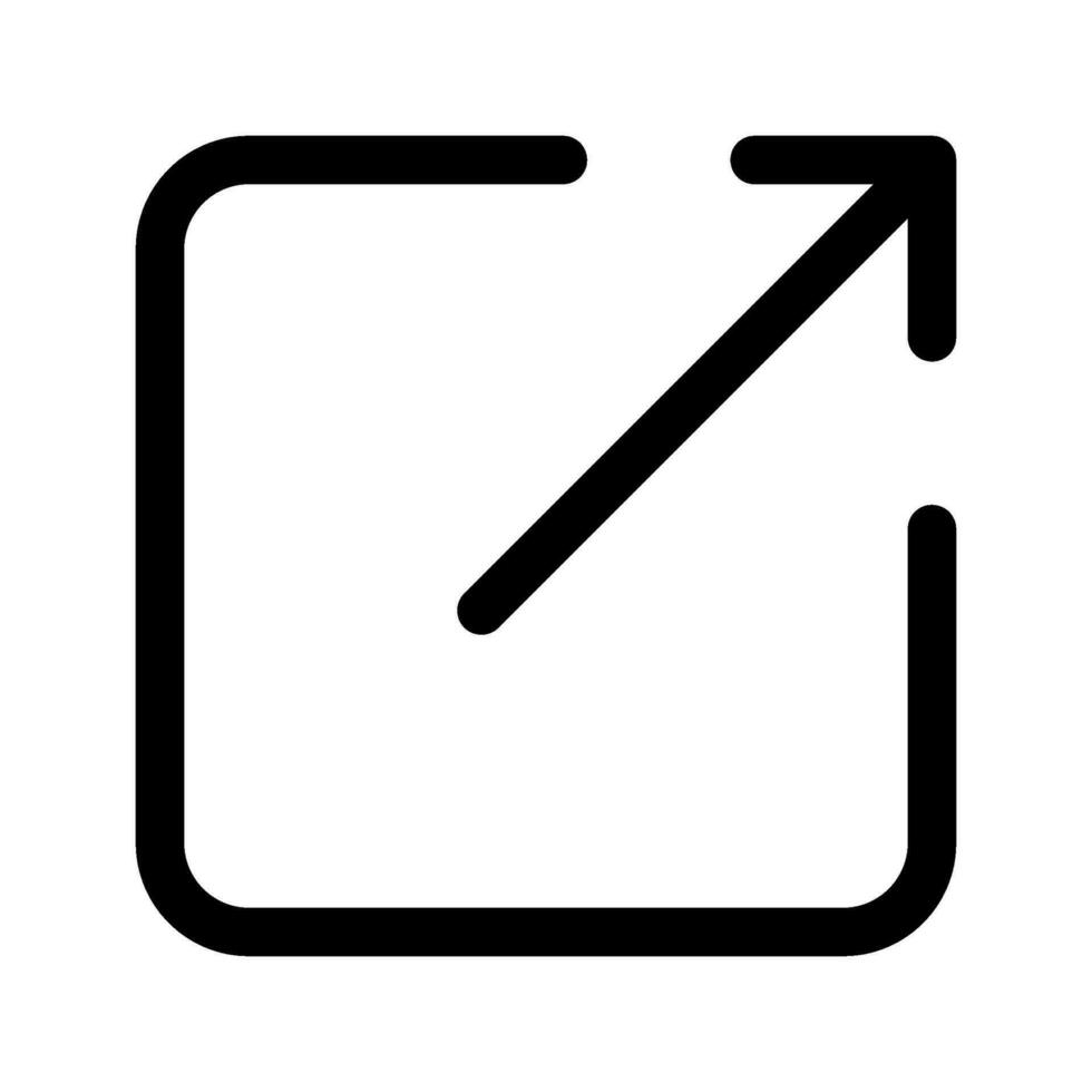 Open New Page Icon Vector Symbol Design Illustration