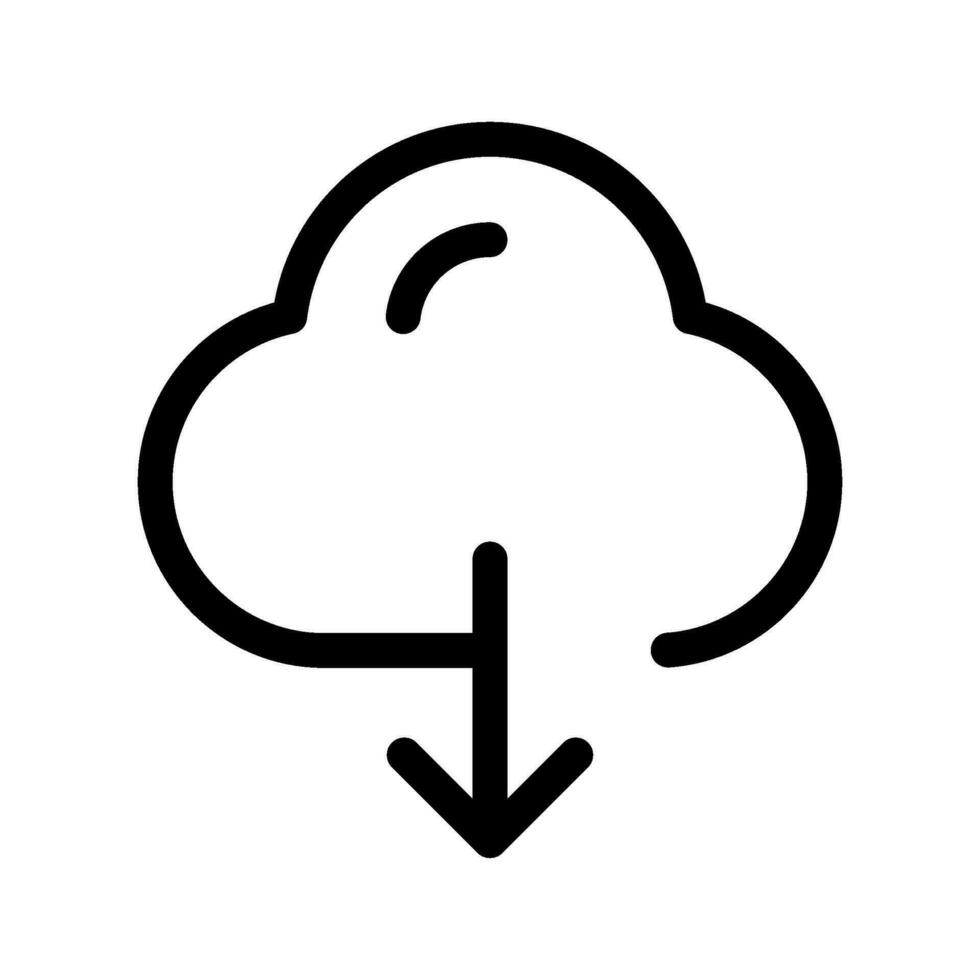 Cloud Download Icon Vector Symbol Design Illustration