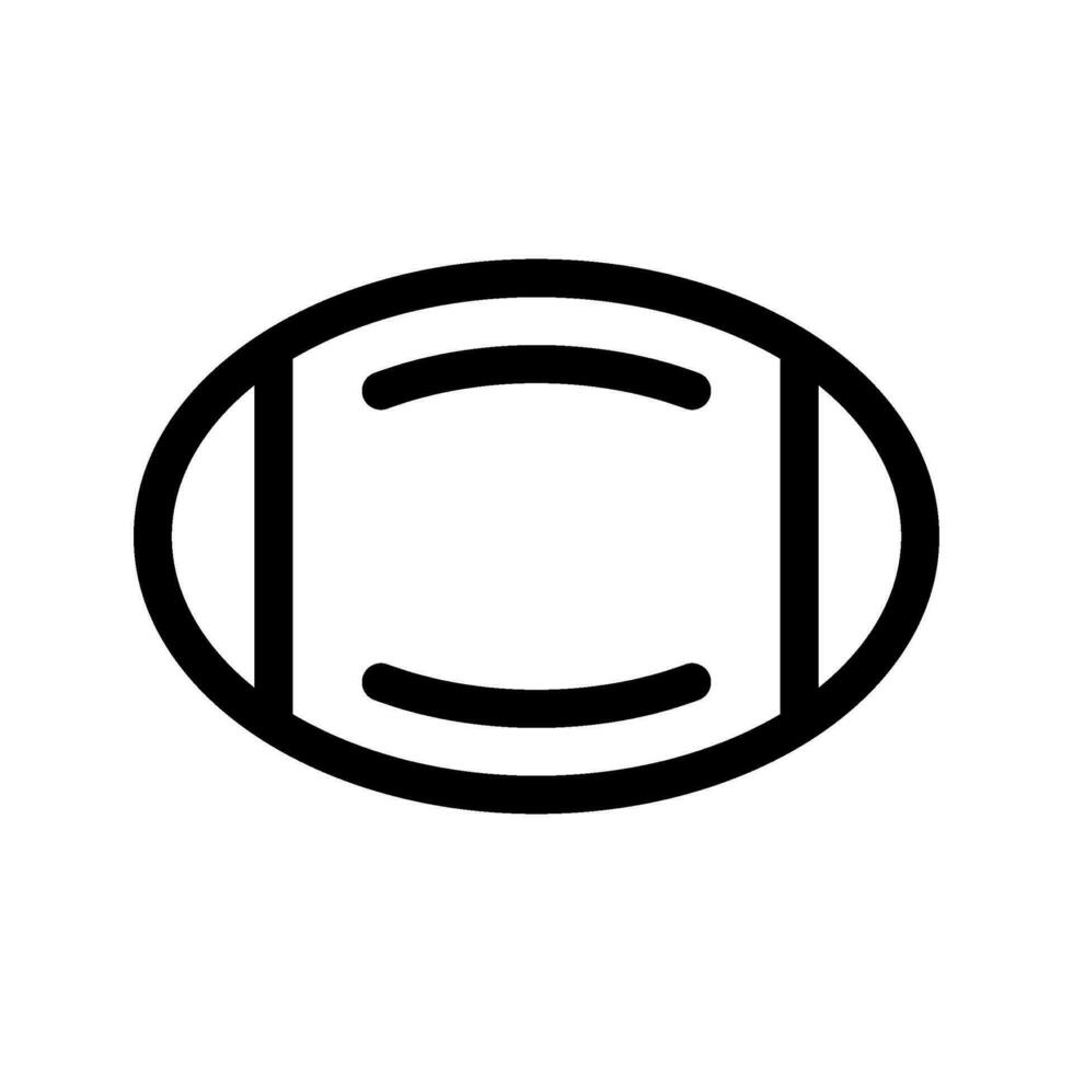 Rugby Ball Icon Vector Symbol Design Illustration