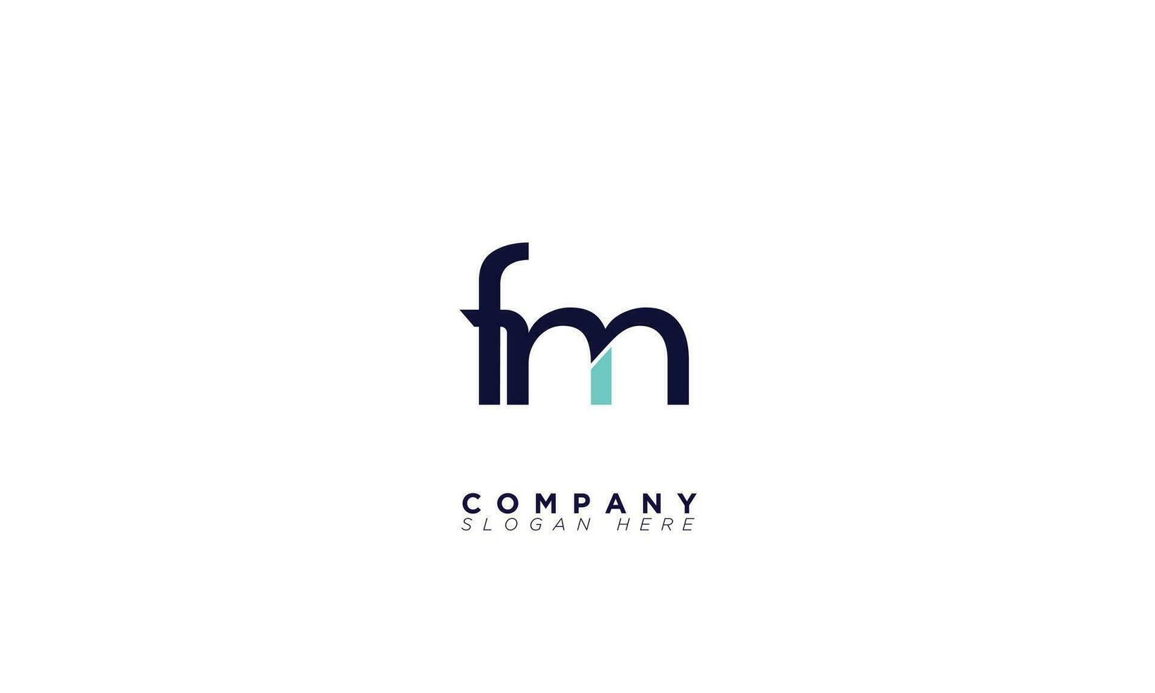 FM Alphabet letters Initials Monogram logo vector