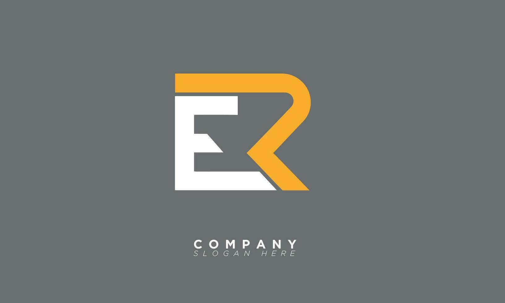 ER Alphabet letters Initials Monogram logo RE, E and R vector