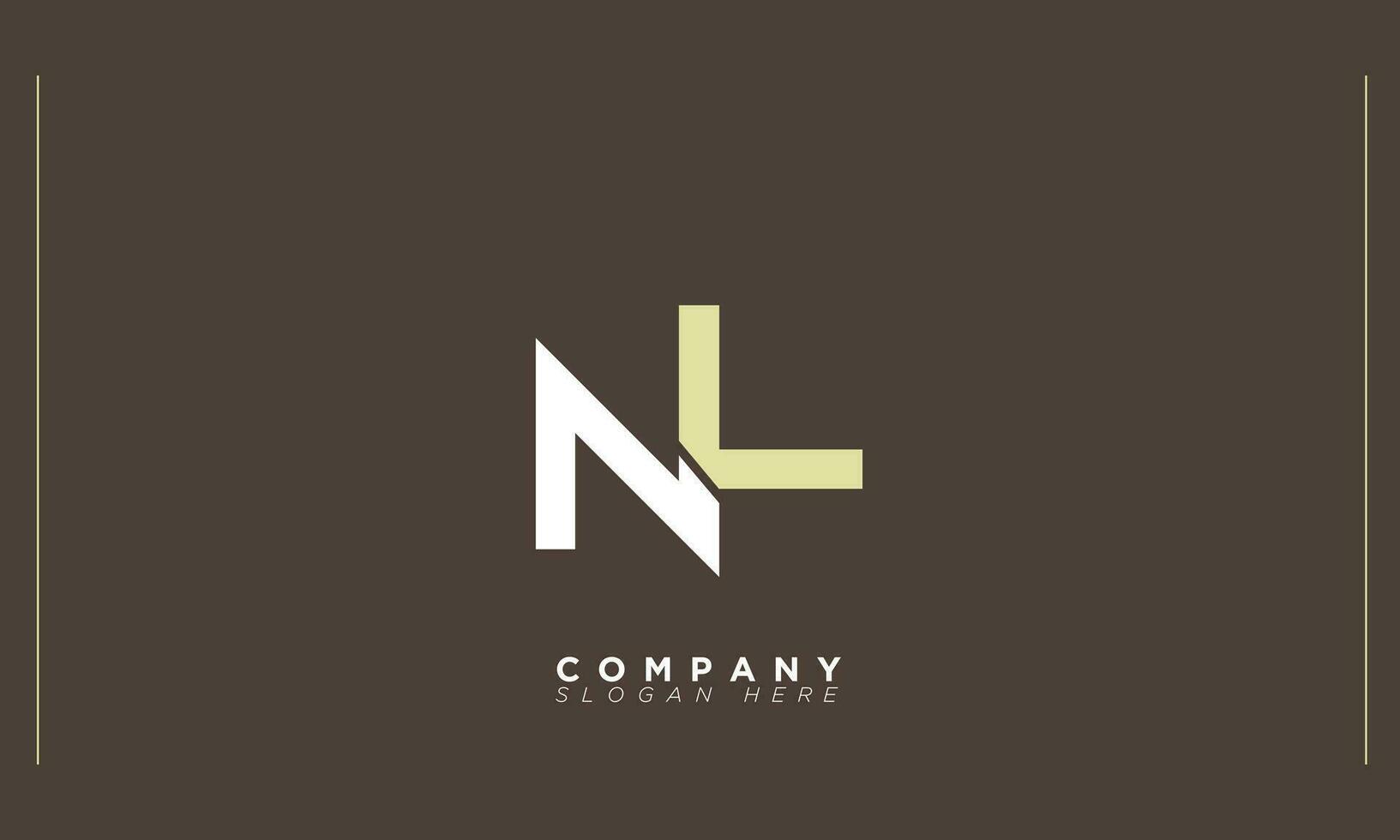 NL Alphabet letters Initials Monogram logo LN, N and L vector