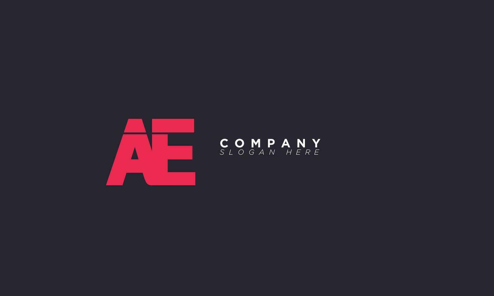 AE Alphabet letters Initials Monogram logo EA, A and E vector