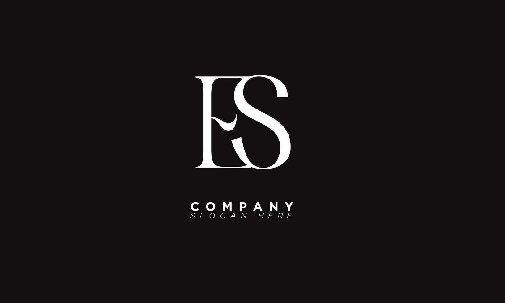 ES Alphabet letters Initials Monogram logo SE, E and S vector