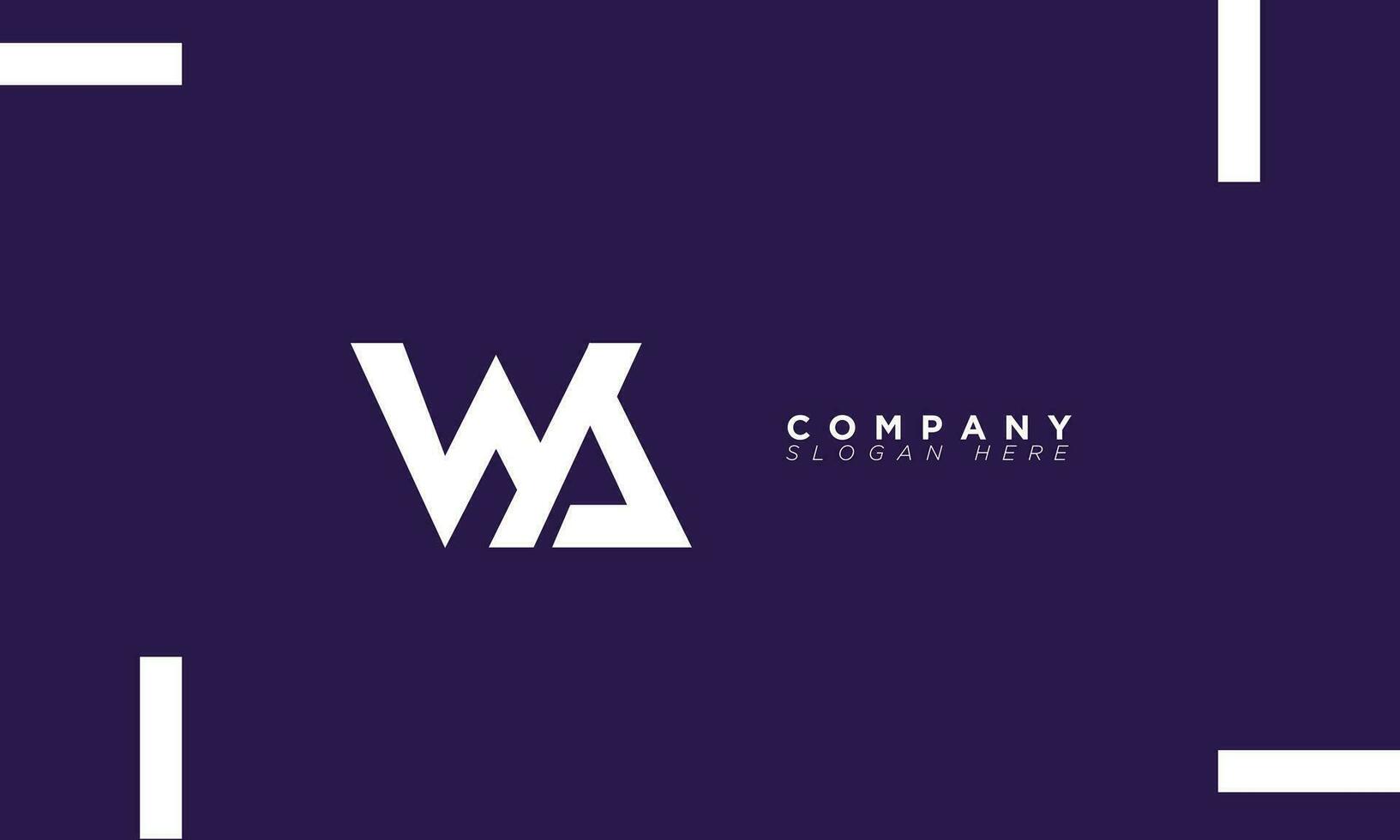 WA Alphabet letters Initials Monogram logo AW, W and A vector