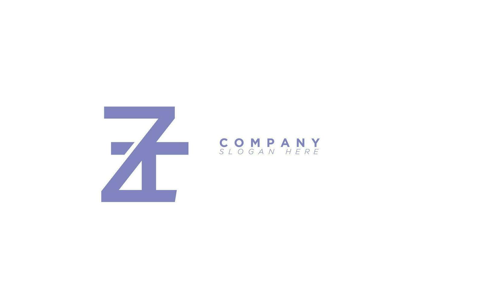 ZT Alphabet letters Initials Monogram logo TZ, Z and T vector