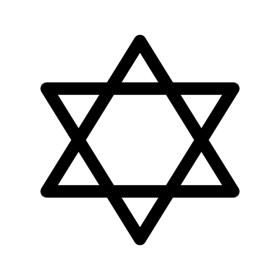 Star Of David Icon Vector Symbol Design Illustration