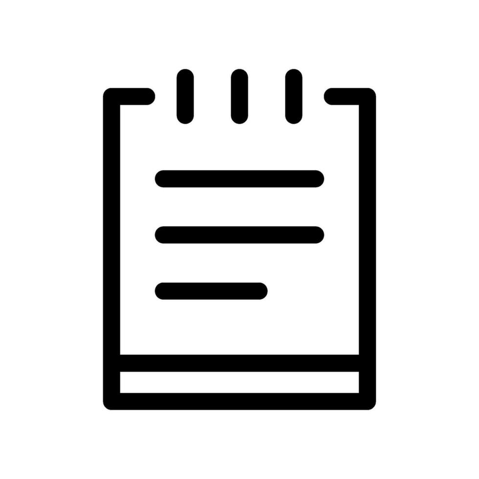 Notebook Icon Vector Symbol Design Illustration