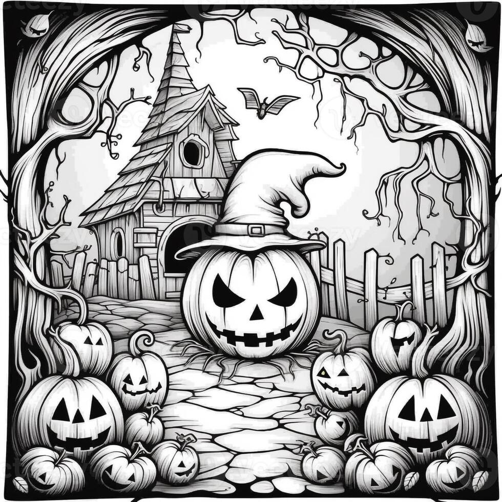 Halloween Coloring Pages photo