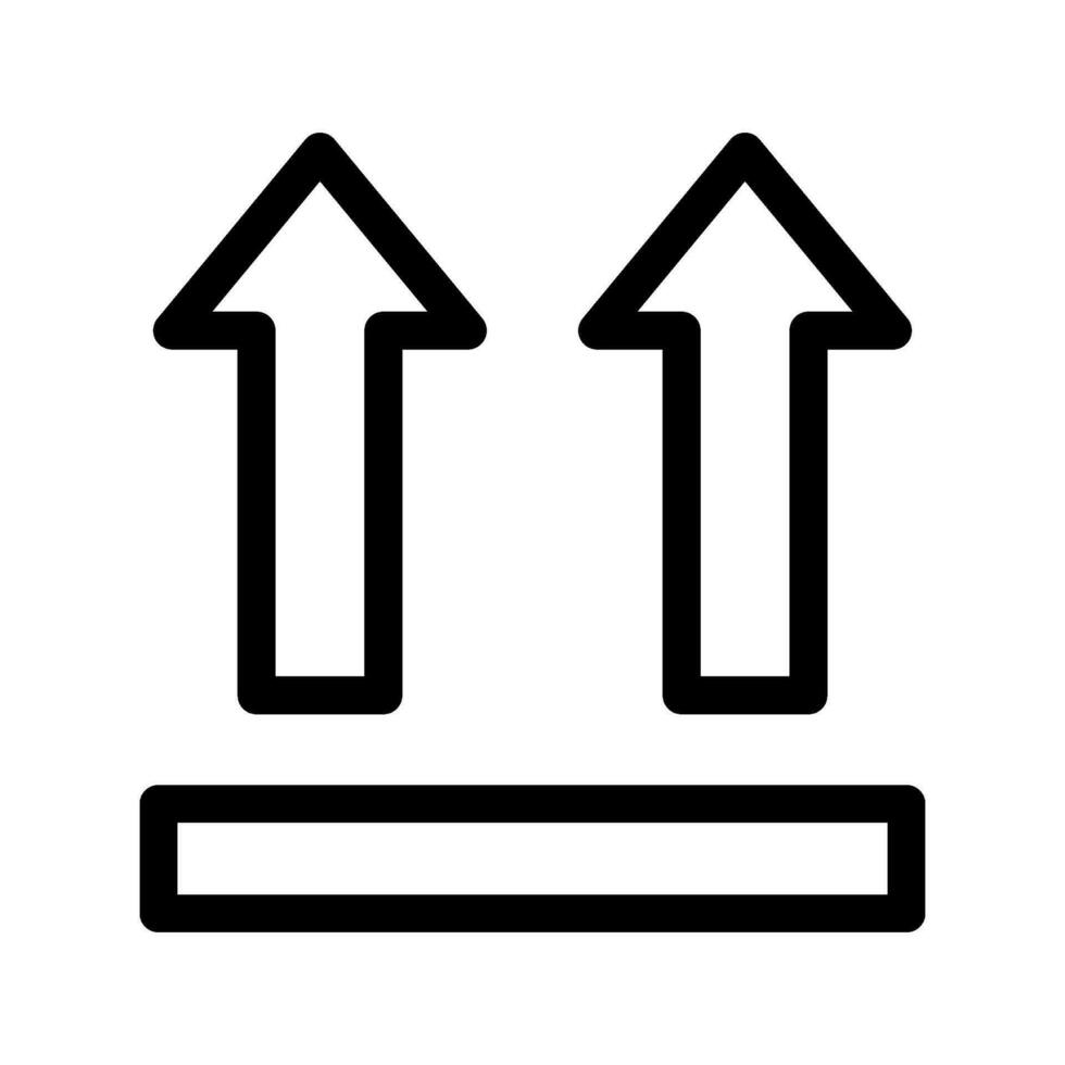 This Side Up Icon Vector Symbol Design Illustration