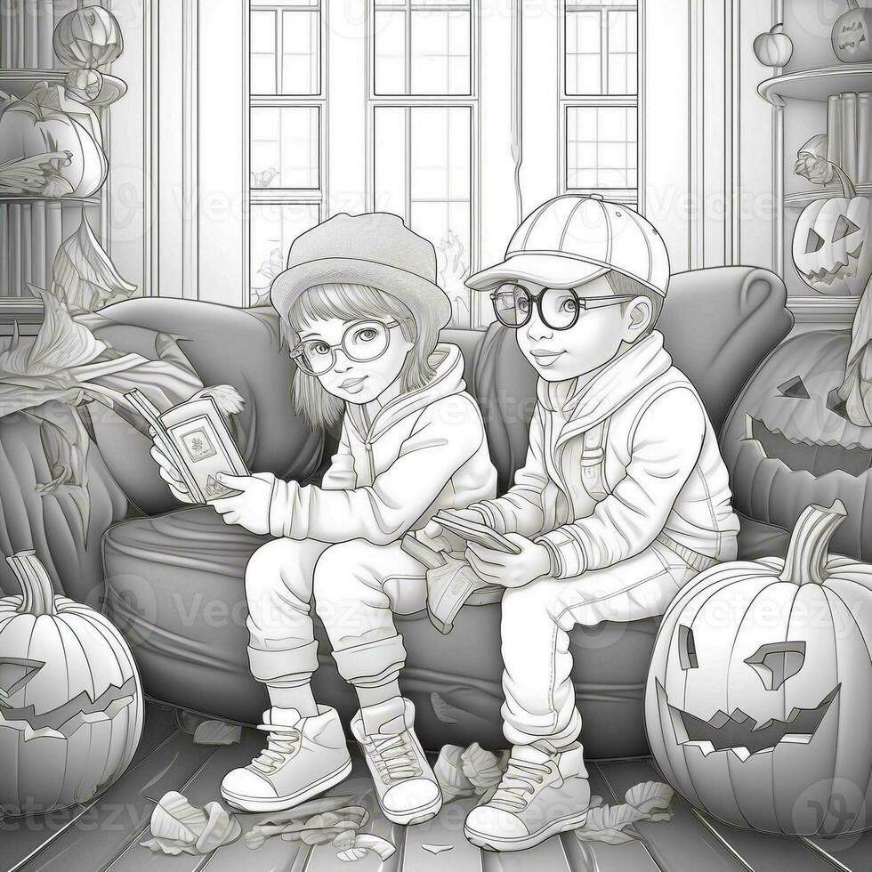 Halloween Coloring Pages photo