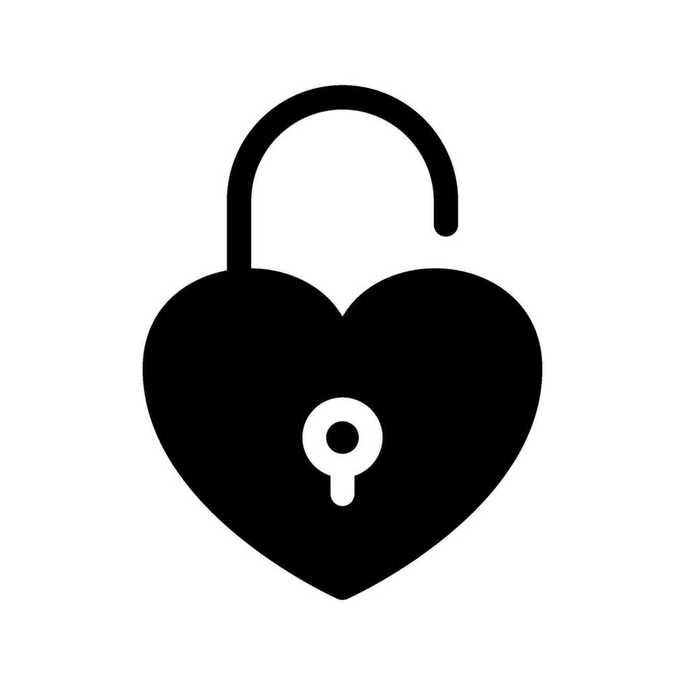 Love Lock Icon Vector Symbol Design Illustration