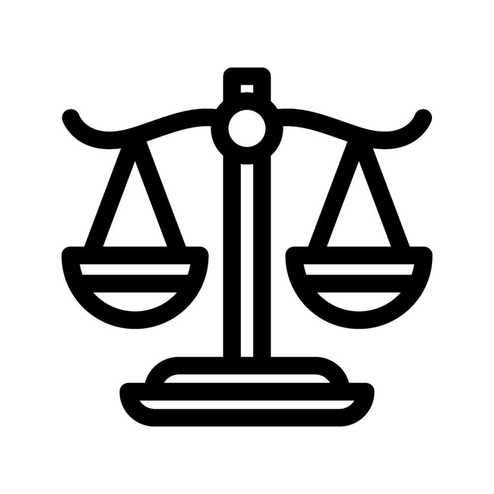 Law Scale Icon Vector Symbol Design Illustration