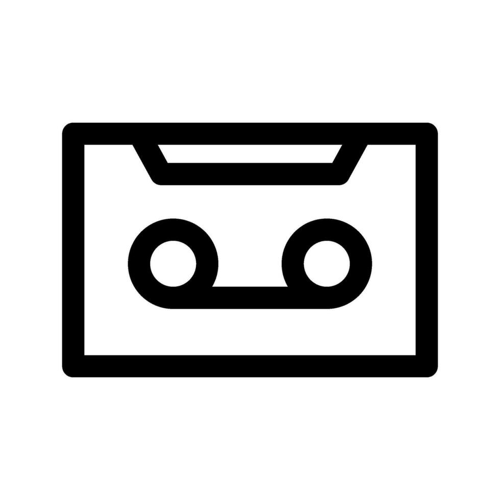 Audio Cassette Icon Vector Symbol Design Illustration