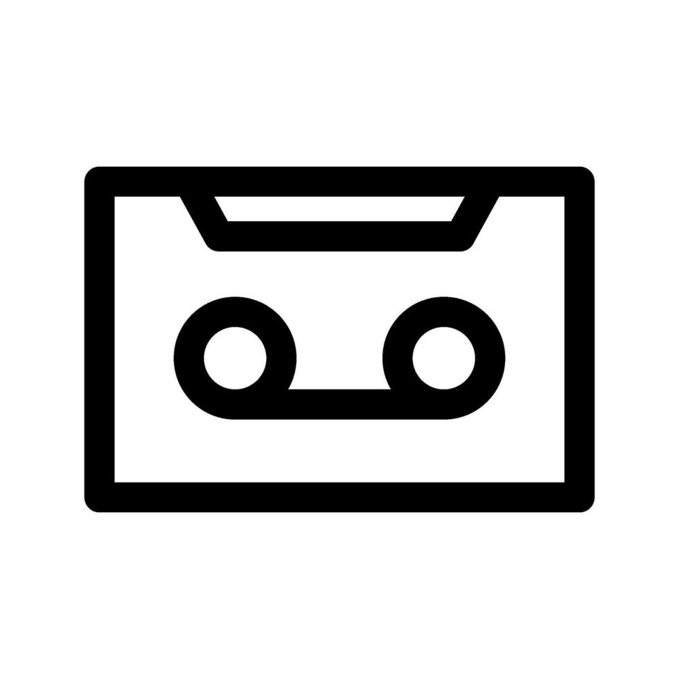 Audio Cassette Icon Vector Symbol Design Illustration