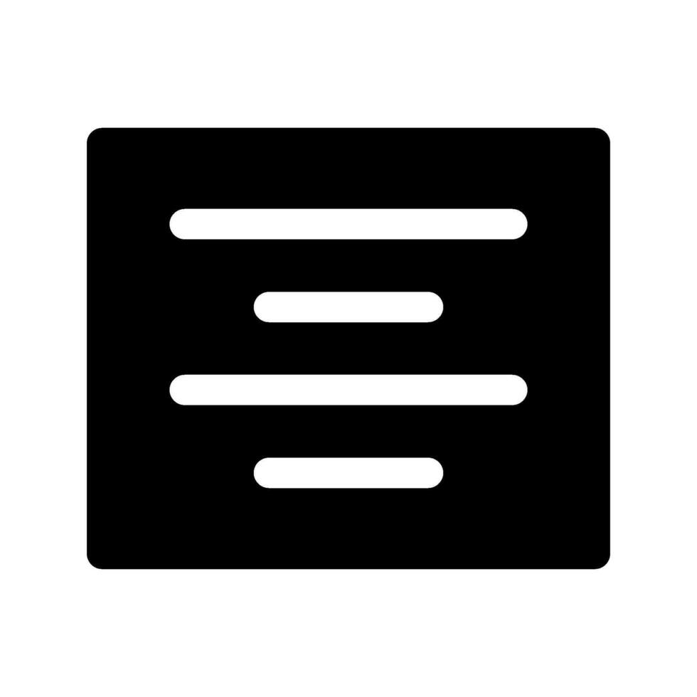 Align Center Icon Vector Symbol Design Illustration