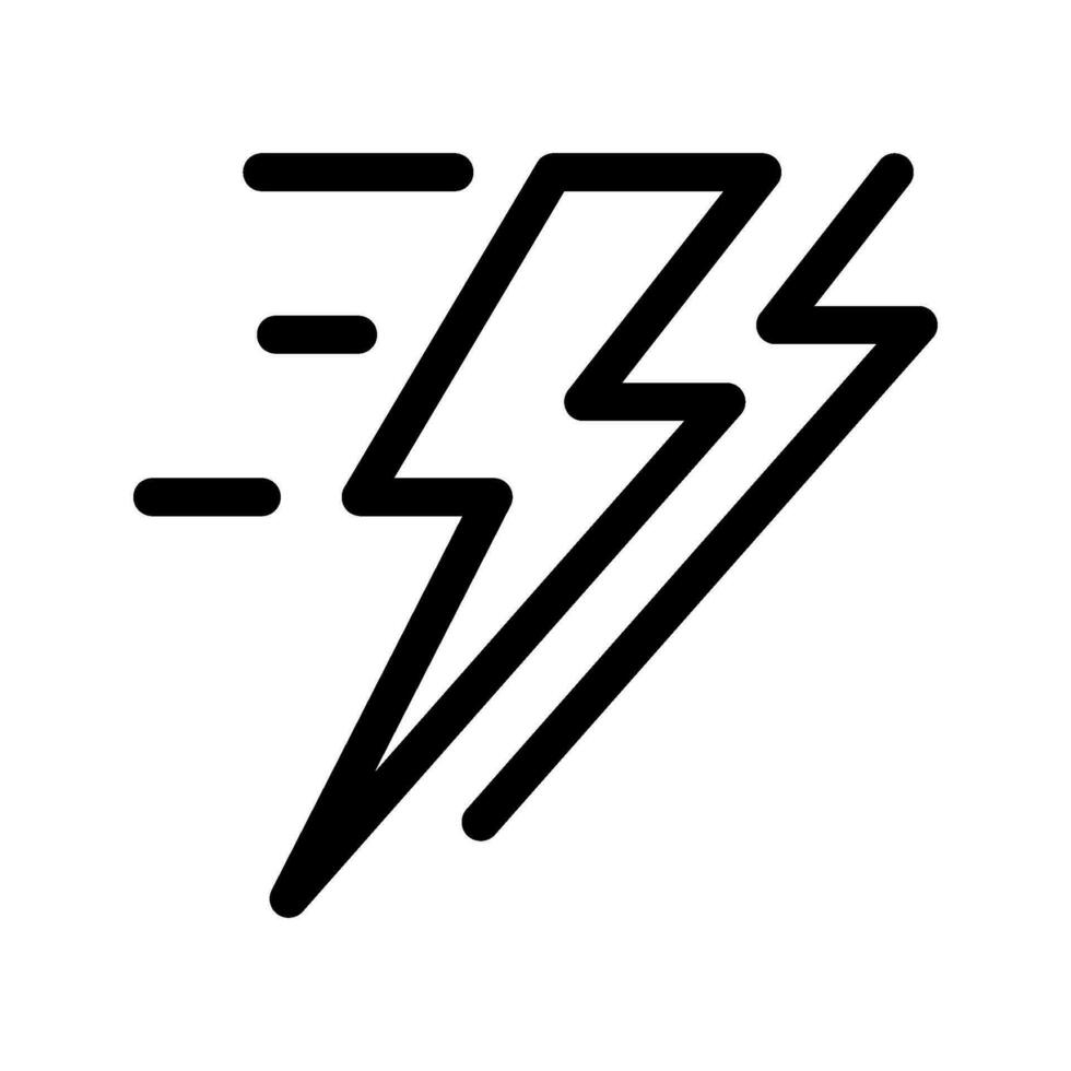 Thunder Icon Vector Symbol Design Illustration