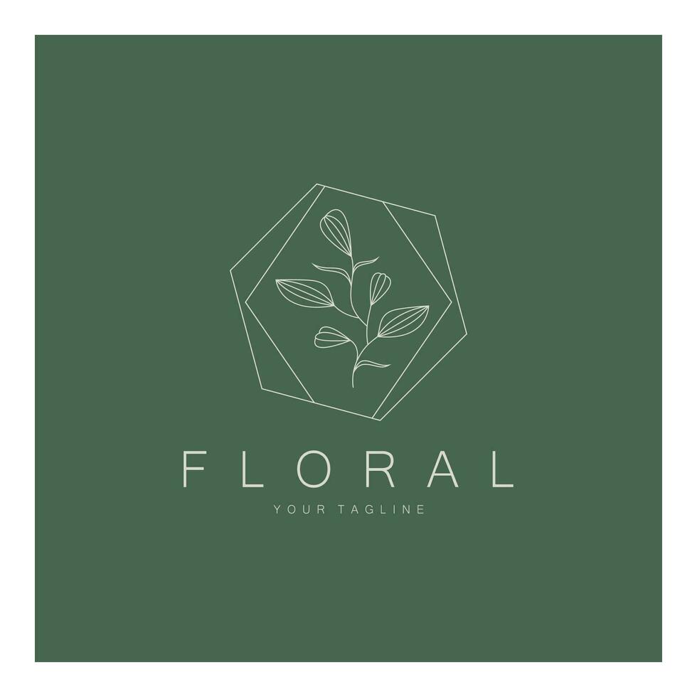 Elegant floral and leaf frame. Delicate botanical vector illustration for labels, spas, corporate identity, and wedding invitations