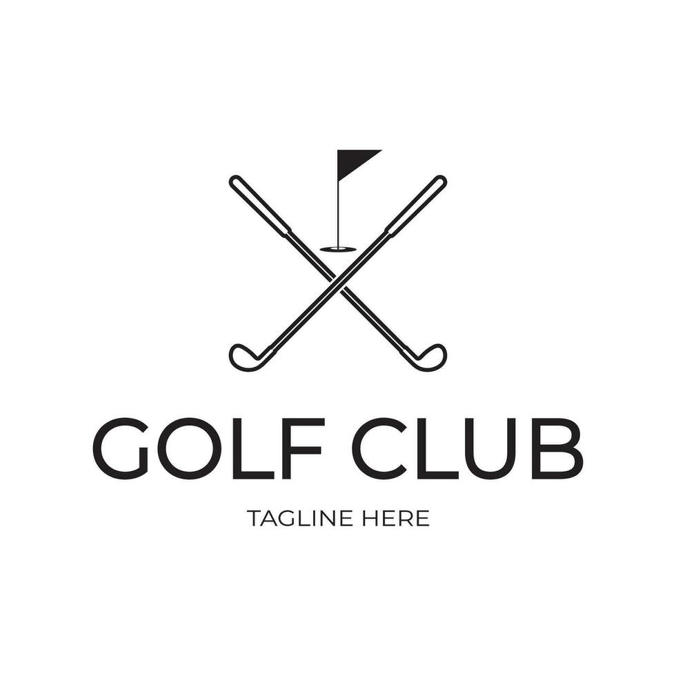 golf pelota logo, golf diseño palo logo, logo para profesional golf equipo, golf club, torneo, golf Tienda negocio, golf curso, evento vector