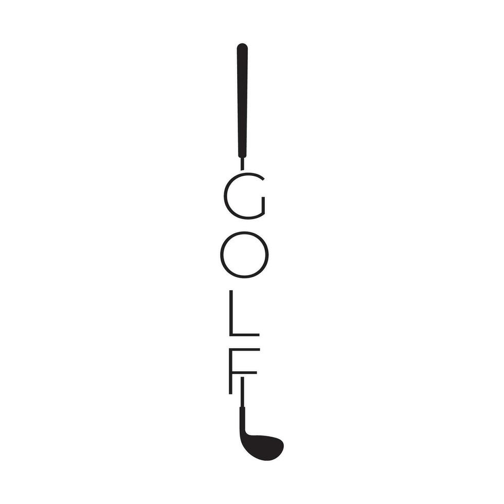 Golf ball logo, Golf design stick logo, logo for professional golf team, golf club, tournament, golf store business, golf course, event vector