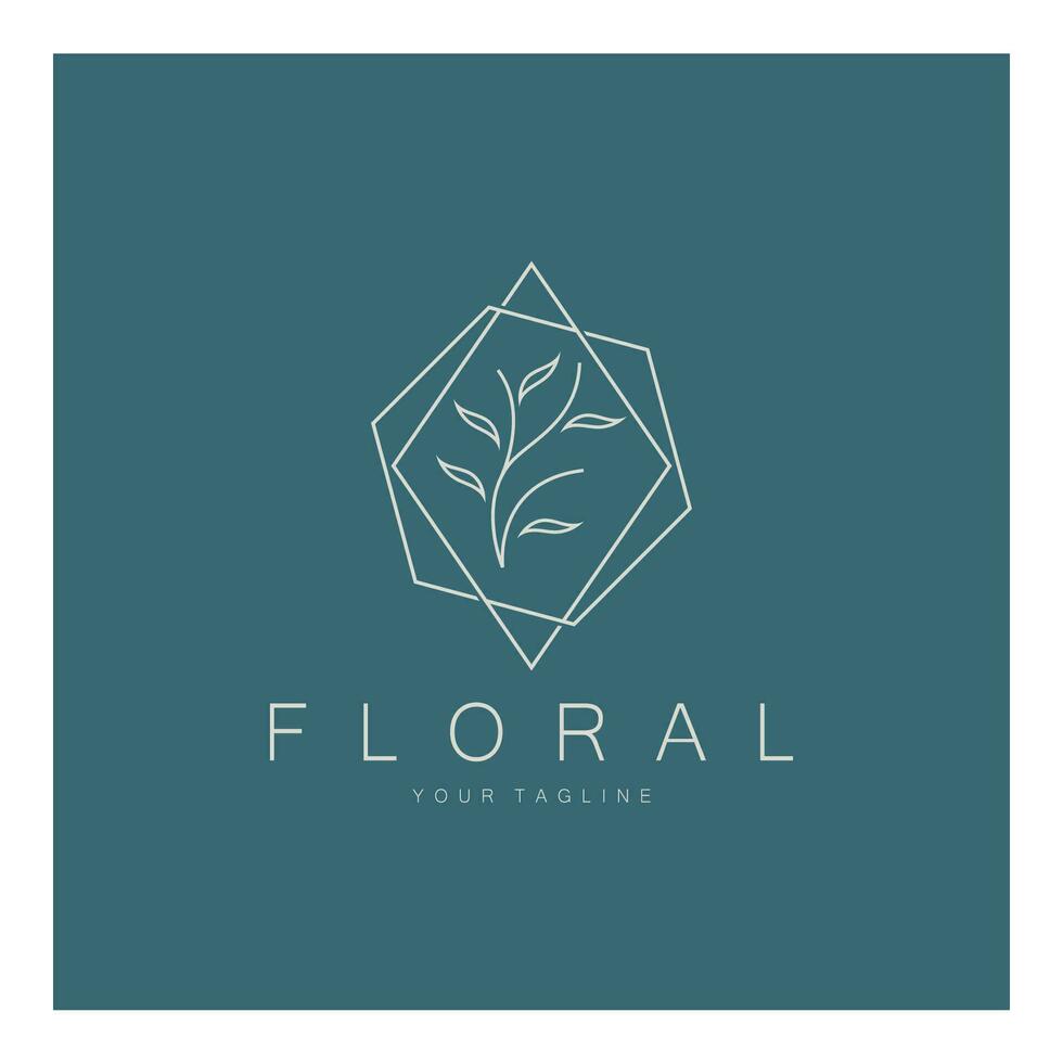 Elegant floral and leaf frame. Delicate botanical vector illustration for labels, spas, corporate identity, and wedding invitations