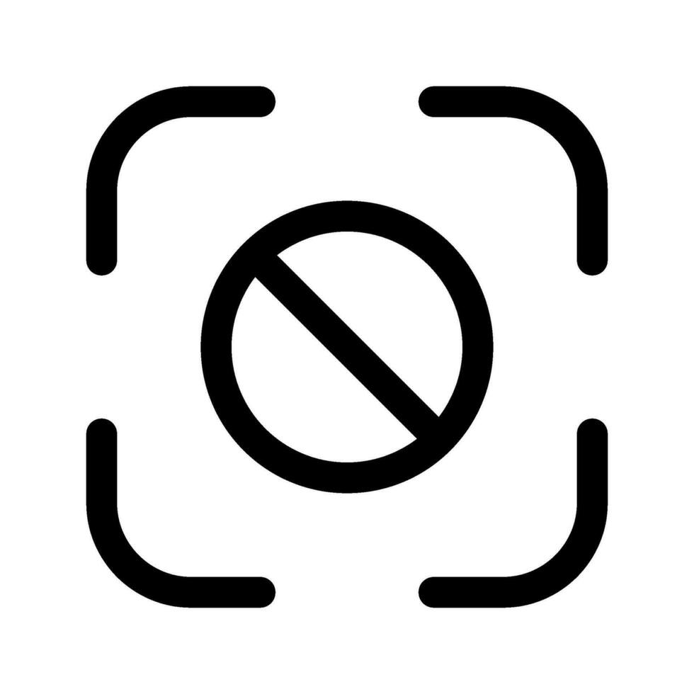 No Focus Icon Vector Symbol Design Illustration