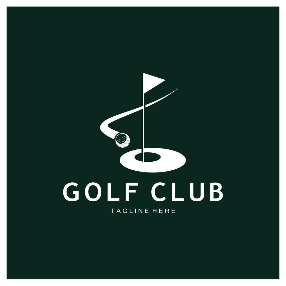 Golf ball logo, Golf design stick logo, logo for professional golf team, golf club, tournament, golf store business, golf course, event vector