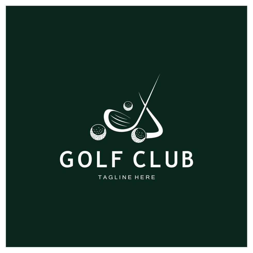 golf pelota logo, golf diseño palo logo, logo para profesional golf equipo, golf club, torneo, golf Tienda negocio, golf curso, evento vector
