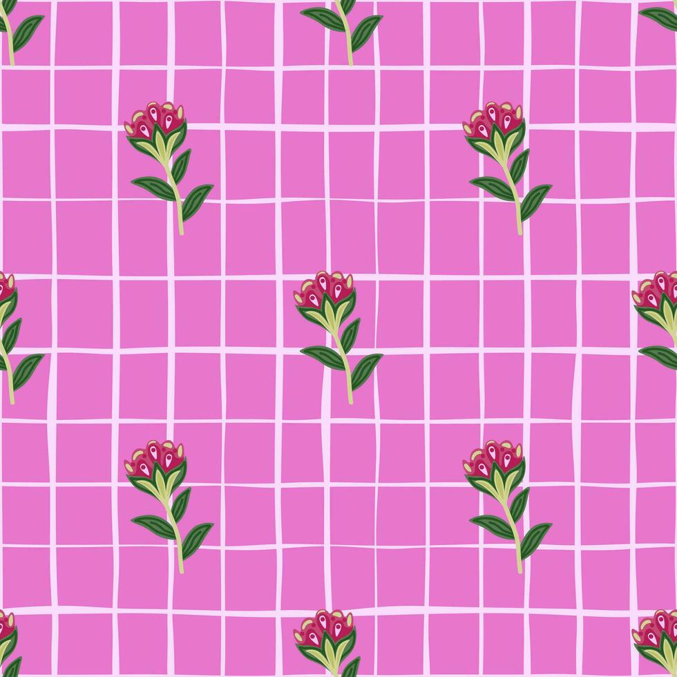 creativo flor estilizado sin costura modelo. mano dibujado botánico ilustración. resumen floral fondo de pantalla. vector