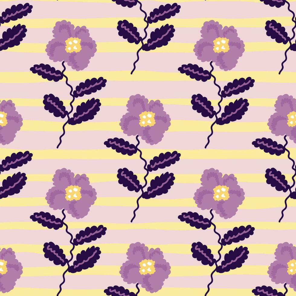 Small flower seamless pattern. Abstract floral ornament. Simple botanical backdrop. vector