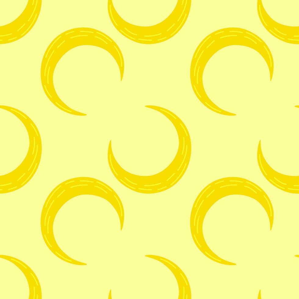 Simple moon silhouettes seamless pattern. vector