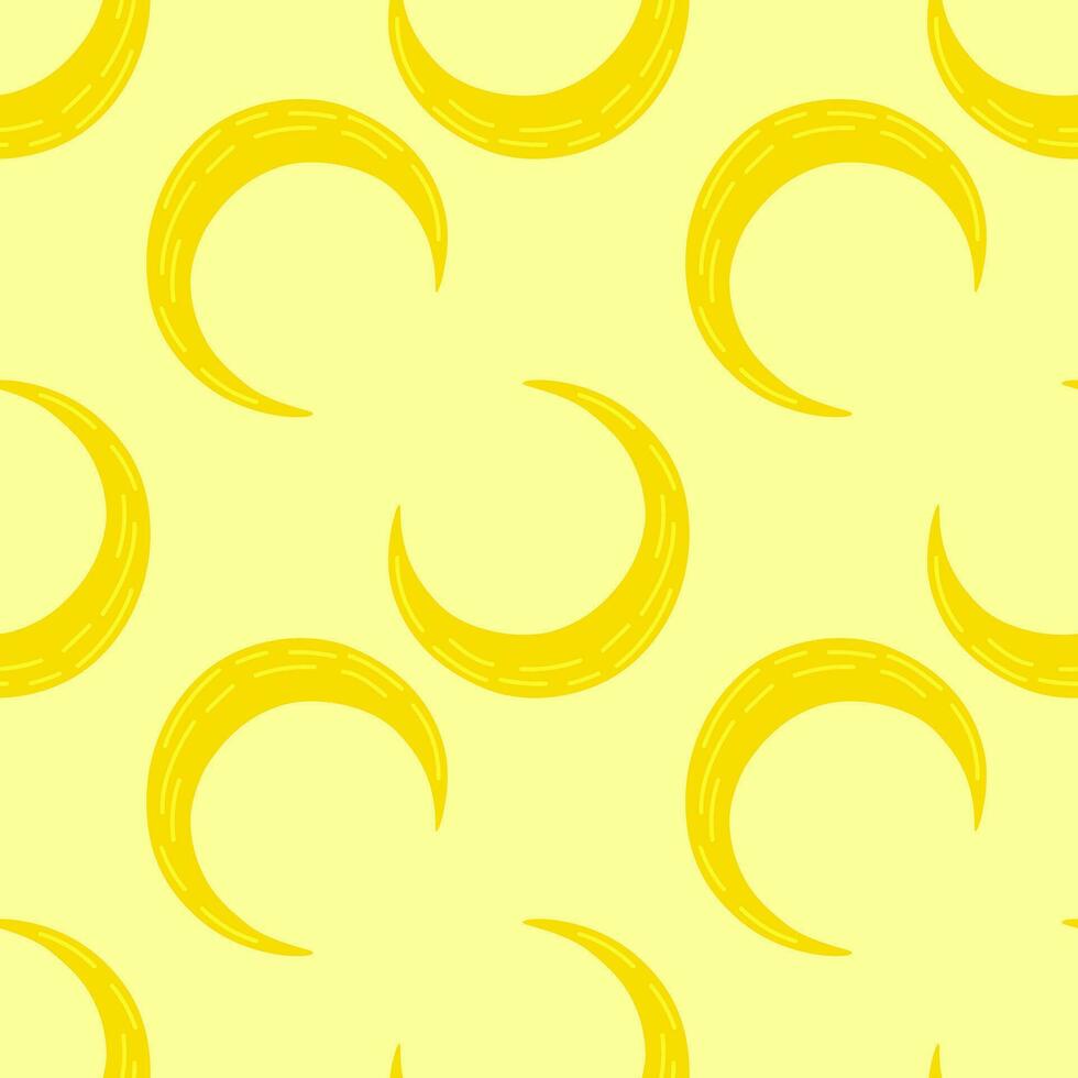 Simple moon silhouettes seamless pattern. vector