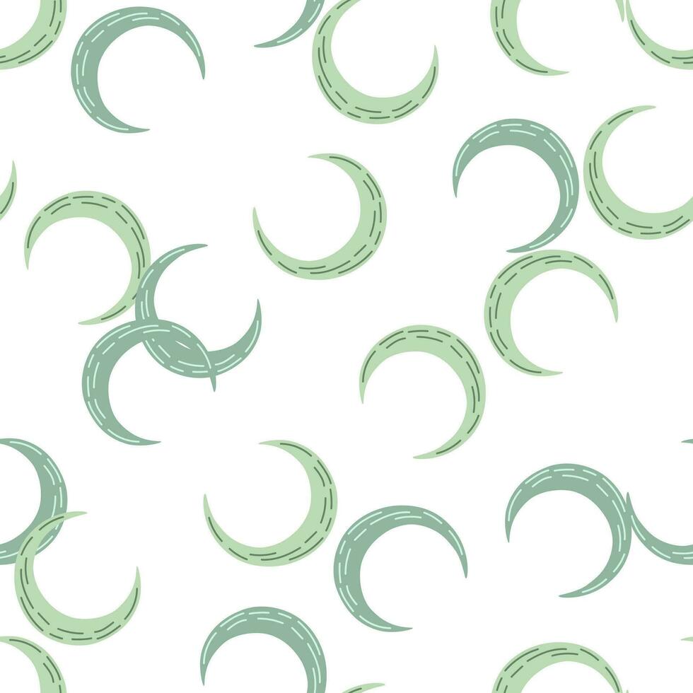 Simple moon silhouettes seamless pattern. vector